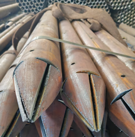 宜昌出尖打孔加工无缝注浆钢花管注浆管厂家